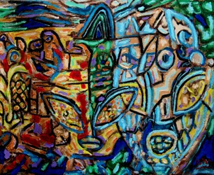 Alien Abstract,2019 (öljy kankaalle)