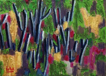Saguaros kevät, 2018 (öljy kankaalle)
