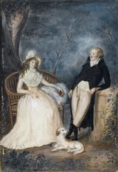 Charlotte von Stein ja Johann Wolfgang von Goethe keskustelemassa, 1700-luvun jälkipuolisko