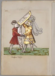 Kuvitus keisari Maximilian I:n turnauskirjasta, 1512-1515