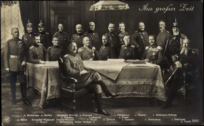 Collage, Wilhelm 1 ja 2, Bülow, Hindenburg ja muut