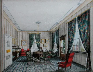 A Drawing Room Interior, n. 1855 (akvarelli paperille)