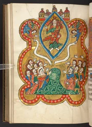 Lisätä. 60629, f.103v The Ascension (vellum)