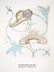 Conrad Sonjan hattumainos, julkaisusta Styl, pub.1922 (pokkaripainatus).