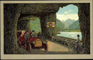 Automotive in Tunnel, Excelsior Pneumatics (litografia)