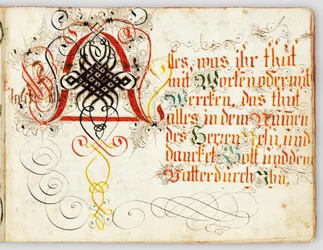 Kalligrafinen käsikirjoitus, Augsburg, n. 1720-30