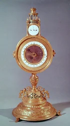 Monstrance-muotoinen kello, joka kuuluu Cardinal de Granvellle, Augsburg, 1564 (kullattu kupari)
