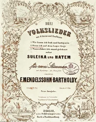 Felix Mendelssohnin kansikuva Drei Volksliederille