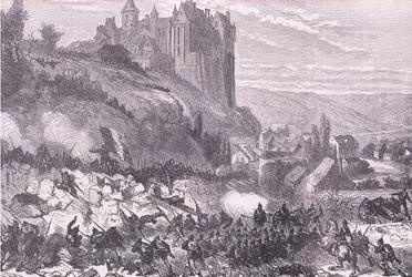 Defence of Chateaudun, Cassells, Ranskan ja Saksan välisen sodan historia, julkaissut Cassell and Company Limited, n. 1890 (litho)