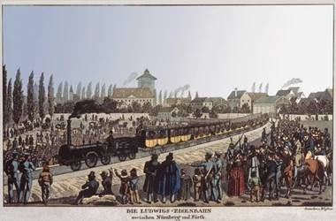 Saksan rautatiet. n. 1830-1840 (kaiverrus)