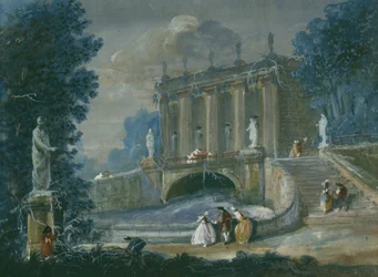 Sanssoucin palatsin puutarhoissa, Potsdamissa, Preussissa (wc paperilla)