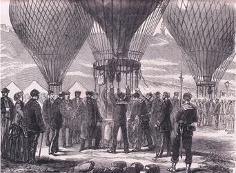 M Gambetta alkaen Tours, Cassells History of the War välillä Ranskan ja Saksan julkaisija Cassell and Company Limited, n. 1890 (litho)