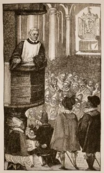 Martti Luther saarnaa, n. 1517