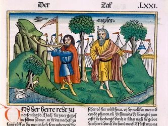 Neljäs Mooseksen kirja 2: Israelilaisten leirijärjestys, Nürnbergin Raamatusta (Biblia Sacra Germanica)