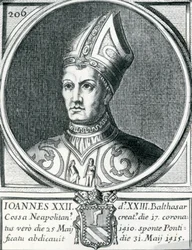 Antipaavi Johannes XXIII:n muotokuva (kaiverrus)
