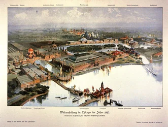 Vuoden 1893 Chicagon maailmannäyttelyn juliste (värilitho)