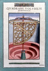 Atsiimutaalinen eläinradan kvadrantti Tycho Brahin (1546 - 1601), Wandsbeckin "vakiintuneen tähtitieteen koneistossa"