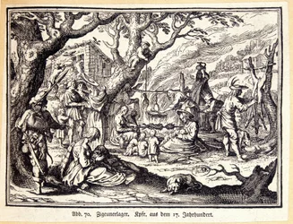 Maaseudun ihmiset keskiajalla. Saksalainen kaiverrus 1700-luvulta. Nimetön. Bibl. Deco Artsista.