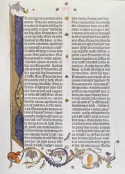 36-rivinen Raamattu, painanut Gutenberg (vellum)