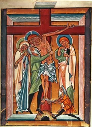 Laskeutuminen ristiltä, n. 1230 (tempera & kultalehti perunakalvolla)