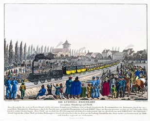 Nürnberg-Furth-rautatien avaaminen 7. joulukuuta 1835