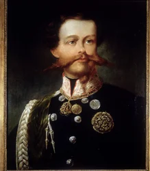 Gerolamo (Girolamo) Indunon muotokuva Victor Emmanuel II:sta (Victor-Emmanuel) (Vittorio Emanuele) (1820 - 1878). Risorgimenton museo. Milano.