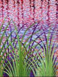 Creek Reeds 08, 2014 (akryyli kankaalle)