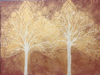 Journey 433 The couple #1, 2022 (akryyli kankaalle)