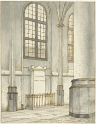 Hautausmuistomerkki J.M. Kemper, Pieterskerkissä Leidenissä