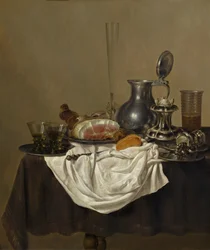 Asetelma kinkun kanssa, 1650.