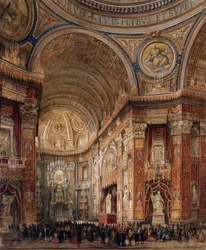 Pyhän Pietarin basilika, Rooma (kynä ja akvarelli)