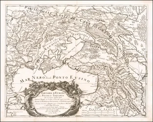 Giacomo Cantelli da Vignolan laatima Pikku-Tartarian kartta vuodelta 1684.