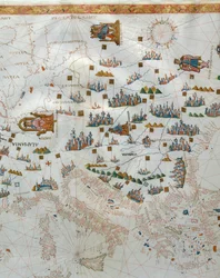 Merikartta, yksityiskohta Länsi-Euroopasta, 1564