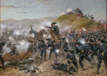 Cernaian taistelu, 1800-luvun viimeinen neljännes (öljy kartongille).