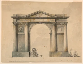 Suunnittelu riemukaarille Napoleon IN:lle, Bergamo, Italia
