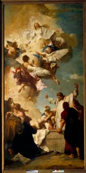 Neitsyt taivaaseenastuminen. Piazzetta Giambattistan (1682-1754) maalaus