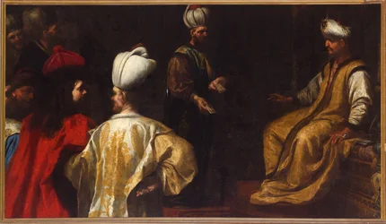 Gio (Giovanni) Agostino Durazzon johdolla sulttaani Mehmet IV:n läsnä ollessa.