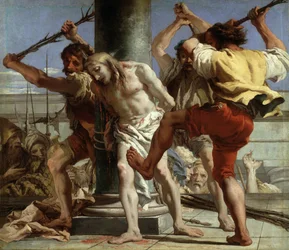 Le Christ a la colonna - Kristus pylväässä - Tiepolo, Giandomenico (1727-1804) - 1772 - Öljy kankaalle - 124x144 cm - Museo del Prado, Madrid