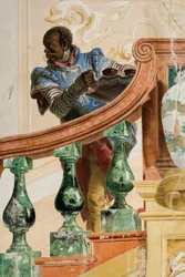 Tarjotinta pitelevä maurilainen palvelija, Foresterian karnevaaliaiheisten kohtausten huoneesta, 1757