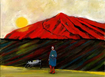 Toin sian kotiin, 2004, (öljy paperille)