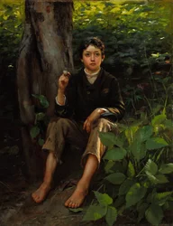 Hänen ensimmäinen savunsa 1878 (Öljy kankaalle)