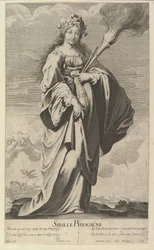 Phrygian Sibyl, n. 1635. Tekijät: Gilles Rousselet, Abraham Bosse.