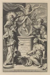 Raamatun luvut paljastavat Mooseksen muotokuvan Nimisivu julkaisulle Wilhelmus Goeree, Preparations for Bible Wisdom, and the Use of Sacred and Church History, 1690