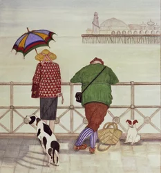 Brighton Pier, 1986 (akvarelli paperille)