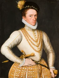 Tuntemattoman jalon miehen muotokuva, 1575.