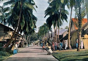 Katu Port Blairissa, Andamaanien ja Nicobarin saaret, Intian valtameri, 1890