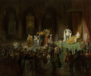 Kuolleen Inês de Castron kruunaus Coimbran katedraalissa, 1827-1828.