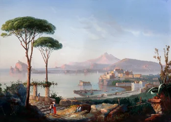 Näkymä Pozzuolin lahdelle, taustalla Capo Miseno ja Ischia (guassi)