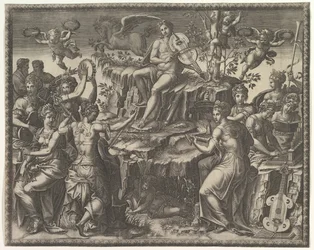 Apollo ja muusat, n. 1557.