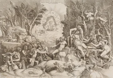 Cephalus suree Prokrista (Giulio Romanon piirustuksen perusteella, katso kuva numero 27883)